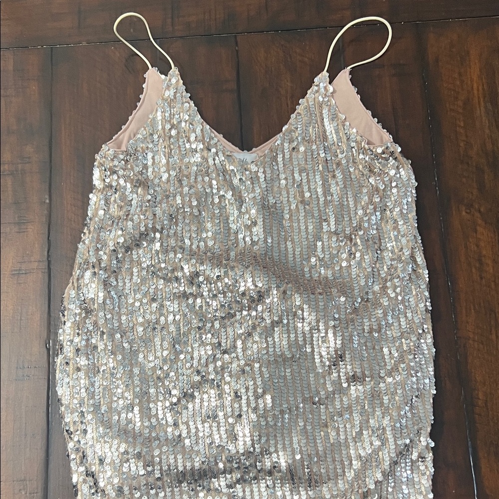 Shimmering Sequin Camisole in Silver